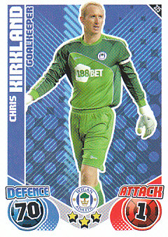 Chris Kirkland Wigan Athletic 2010/11 Topps Match Attax #325